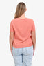 Hermès Peach Pink Cashmere Short Sleeve Top Size 40