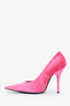 Balenciaga Pink Velvet Pointed Toe Heels Size 38