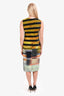 Dries Van Noten Blue/Multicolour Sleeveless Midi Dress Size 38