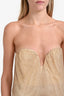 Cavanagh Baker Gold Crystal Strapless Hidden Corset Gown Size S