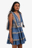 Celia B Blue Denim Multicolour Sleeveless Mini Dress Size S