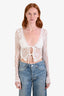 I.AM.GIA White Lace Front Tie Top Size XS