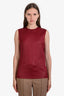 Givenchy Red Shiny Sleeveless Top Size 38