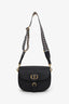 Christian Dior 2024 Black Leather Medium Bobby Oblique Canvas Strap Crossbody Bag