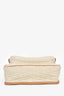 Saint Laurent 2023 White Jacquard Knit Small Niki Shoulder Bag