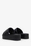 Stand Studio Black Faux Leather Platform Slides Size 37