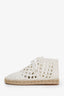 Celine White Leather Braided Espadrille Sneakers Size 35