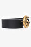 Gucci Black Leather GG Marmont Belt Size 80/32