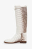 Hermès 2021 Matte Niloticus Crocodile Himalaya Jumping Riding Boots Size 37