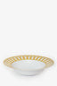 Hermès Yellow/White Porcelain 'Soleil d'Hermès' Pasta Plate