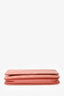 Pre-Loved Chanel™ 2011 Peach Lambskin Diamond Stitch Interlocking CC Wallet On Chain