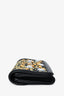 St. John Black/Yellow Leather Embellished Clutch