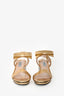 Prada Gold Metallic Bow Embellished Heels Size 36