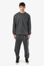 Moncler Grey Wool Crewneck and Joggers Set Size L Men's