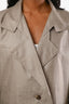 Issey Miyake Beige Sleeve Cut Out Cropped Trench Jacket Size 4