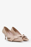 Miu Miu Beige Patent Leather Bow Heels Size 38