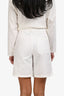 Burberry White Logo Embroidered Shorts Size 14Y