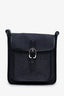 Longchamp Dark Blue 'Le Foulonne' Canvas Crossbody Bag