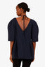 Marni Navy Blue Rhinestone Bow Detail Top Size 48
