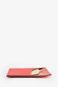 Hermès Red Mysore Goatskin 'Histoire Naturelle' Card Holder With Lizard Leather