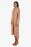 'S Max Mara Beige Virgin Wool Button Up Overcoat Size 6
