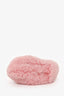 Bottega Veneta Pink Shearling Mini Jodie Clutch