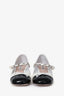 Miu Miu White/Black Patent Leather Mary Jane Pumps Size 37.5