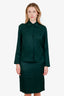 Gucci Green GG Silk Skirt + Top Set Size 40 and 42