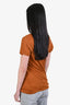 Rick Owens SS 2024 Clay Cotton 'Temple' Gathered T-Shirt Size S