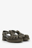 Prada Green Rubber 'Monolith' Fisherman Sandals Size 37