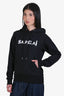 A.P.C x Sacai Black Cotton 'Taiyo' Logo Hoodie Size XXS