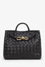 Bottega Veneta Dark Brown Leather Intrecciato Small Andiamo Shoulder Bag