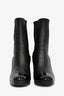 Pre-loved Chanel™ Black Leather Heeled Chelsea Boots Size 40