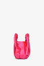 Stuart Weitzman Pink Satin The Moda Mini Tote with Chain