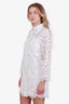 Veronica Beard White Cotton Eyelet Sumatra Button Down Mini Dress Size 2
