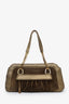 Cartier Gold/Brown Suede Leather La Dona Shoulder Bag