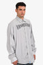 Balenciaga White/Black Cotton Striped Button Down Logo Shirt Size 41 Mens