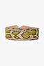 Burberry Runway Green/Yellow Snakeskin Wide Waist Belt Size 28 70
