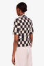 Gucci Black/Cream Cotton Tweed Button-Up Blazer Shirt Size 38