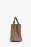 Fendi Dark Beige Grained Leather Small 2Jours Tote With Strap