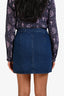 Rag & Bone Blue Denim Zip Up 'Marcy' Racer Mini Skirt Size 25