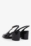 Celine Black Patent Leather Triomphe Slingbacks Size 36