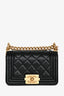 Pre-loved Chanel™ Black Caviar Quilted Leather Mini Boy Bag