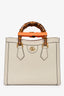 Gucci Taupe Leather Double G Diana Crossbody Bag