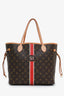 Louis Vuitton Monogram Custom 'S1' MM Neverfull Bag With Pouch