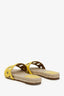 Hermès Yellow Leather Aloha Sandals Size 35