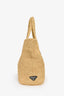 Prada Raffia Logo Medium Tote Bag