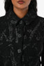 Pre-loved Chanel™ 2011 Black Wool Knit Printed Jacket Size 34