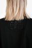 Balenciaga Black Cotton Couture Logo Patch Crewneck Sweater Size S