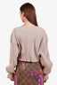 John Elliott Beige Ribbed Knit Cropped Top Size 2